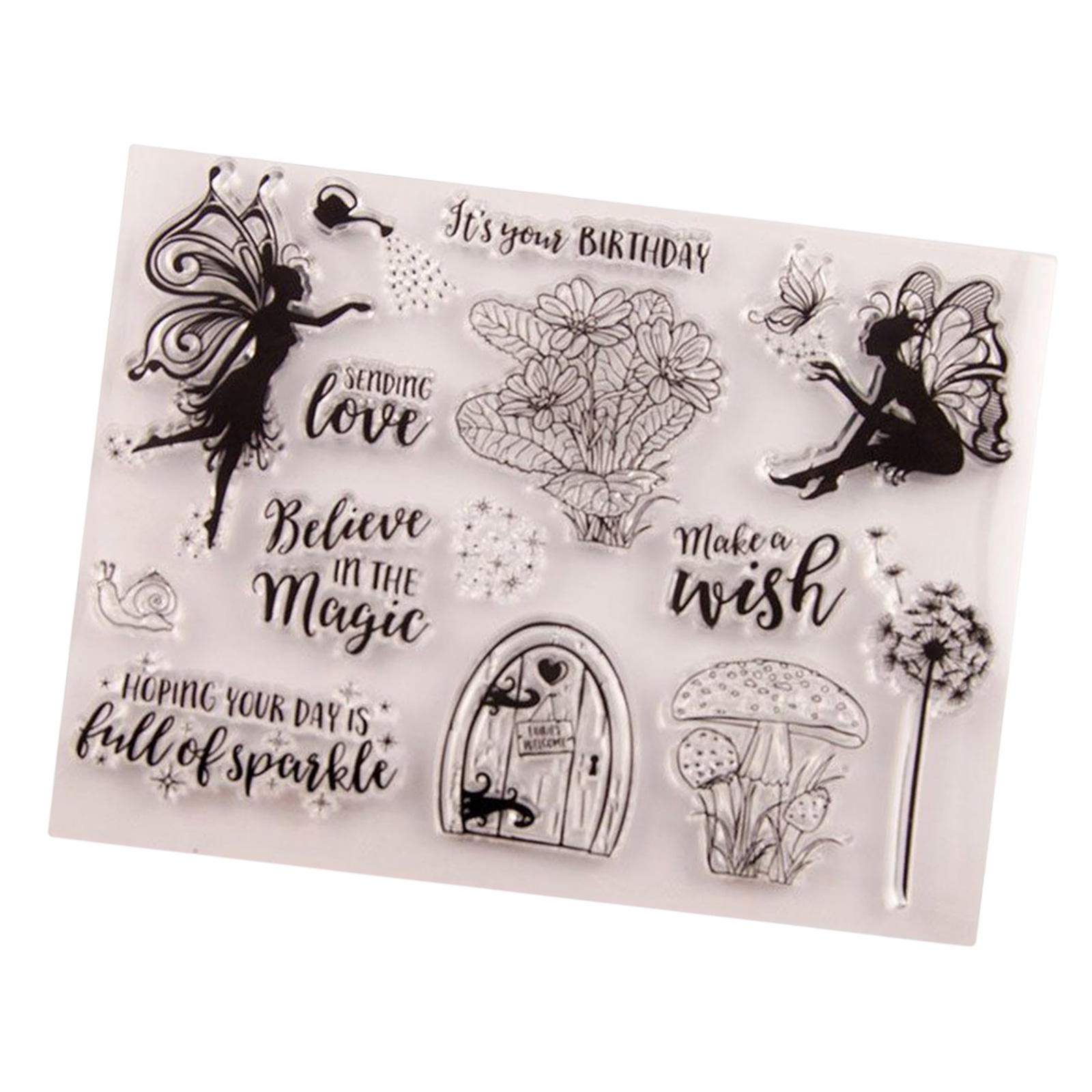 Clear Stamps for Card Making, Seal Stamp Durable Personalised Crafting Stamp for Birthday Journals Decoration Photo Album Card Making, Size: 18cmx14cm